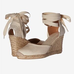 GUC Soludos Lace Up Wedge Espadrille in Size 8